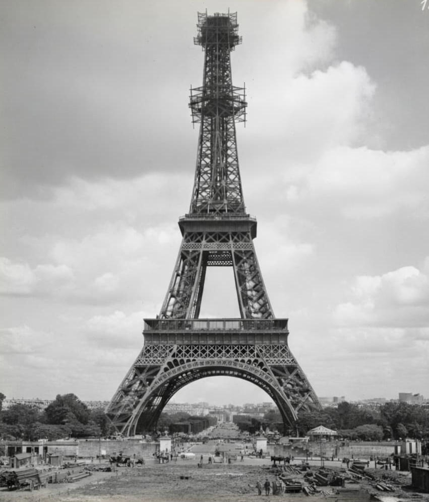 The Eiffel Tower under construction, Paris 1880s